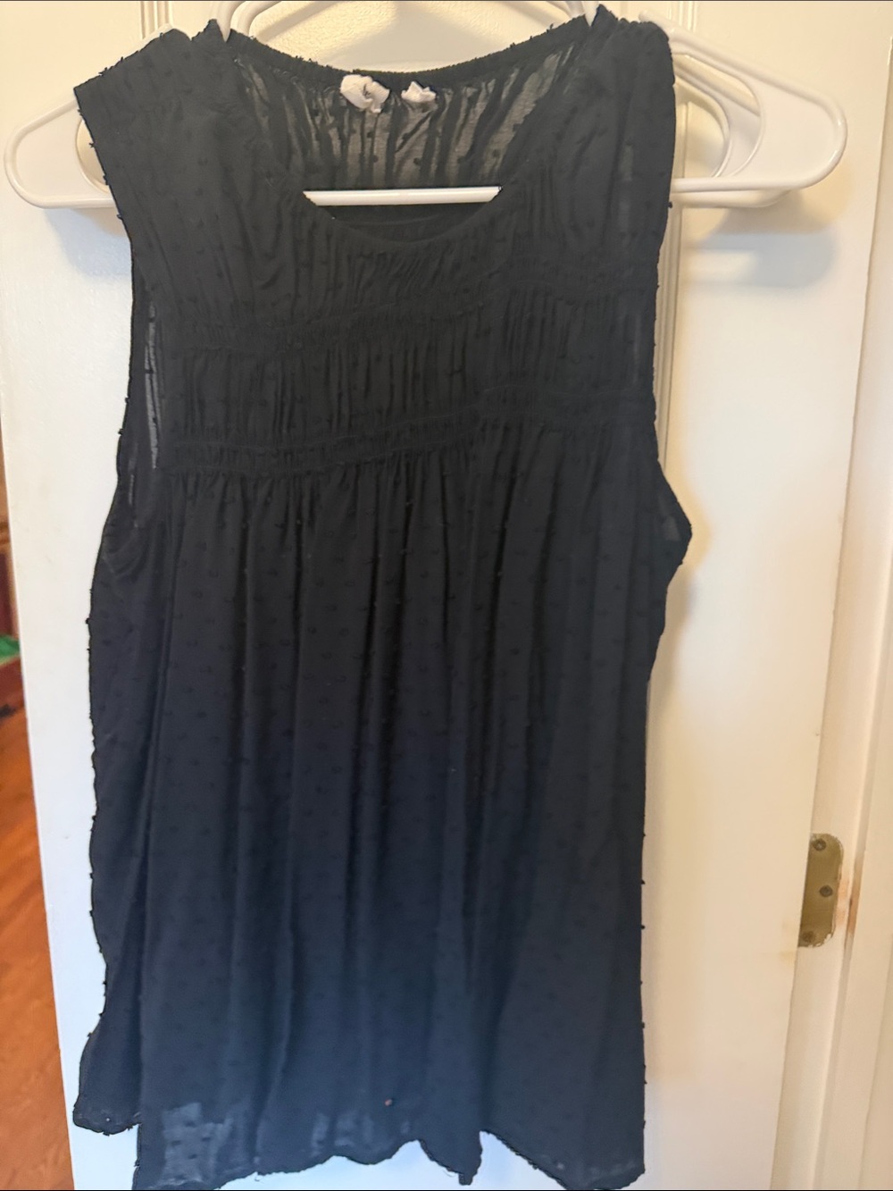 GAP Black Sleeveless Swiss Dot Camisole